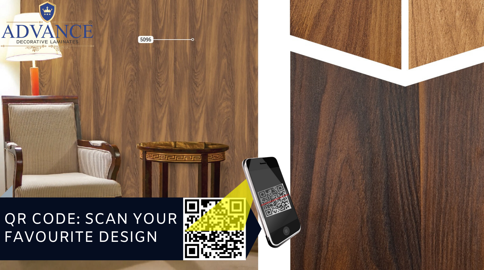 Scan The QR Code And Select Your Design | Advance Decorative Laminates