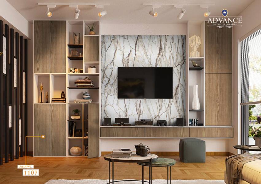 Sunmica Design for Living Room - Marble Effect